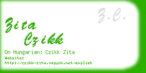 zita czikk business card